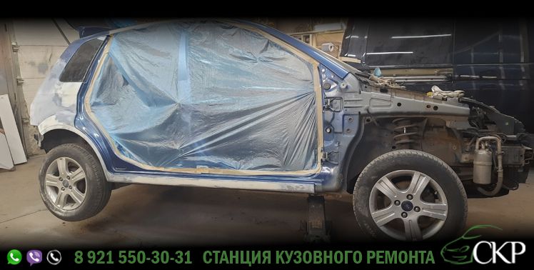 Ремонт кузова с окраской Шевроле Лачетти (Chevrolet Lacetti) в СПб в автосервисе СКР.